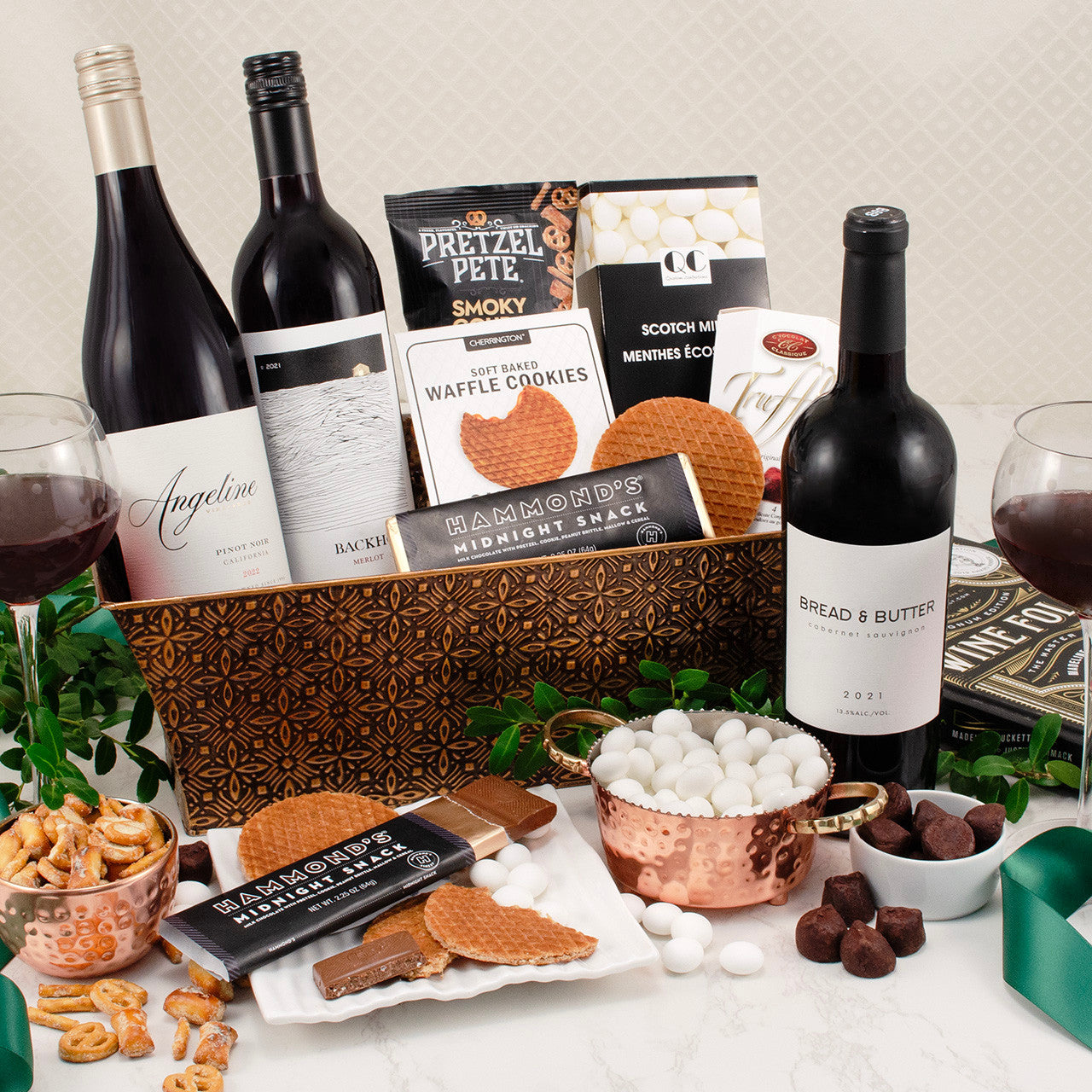 California Dreaming – Premium Red Wine Trio & Gourmet Gift Basket
